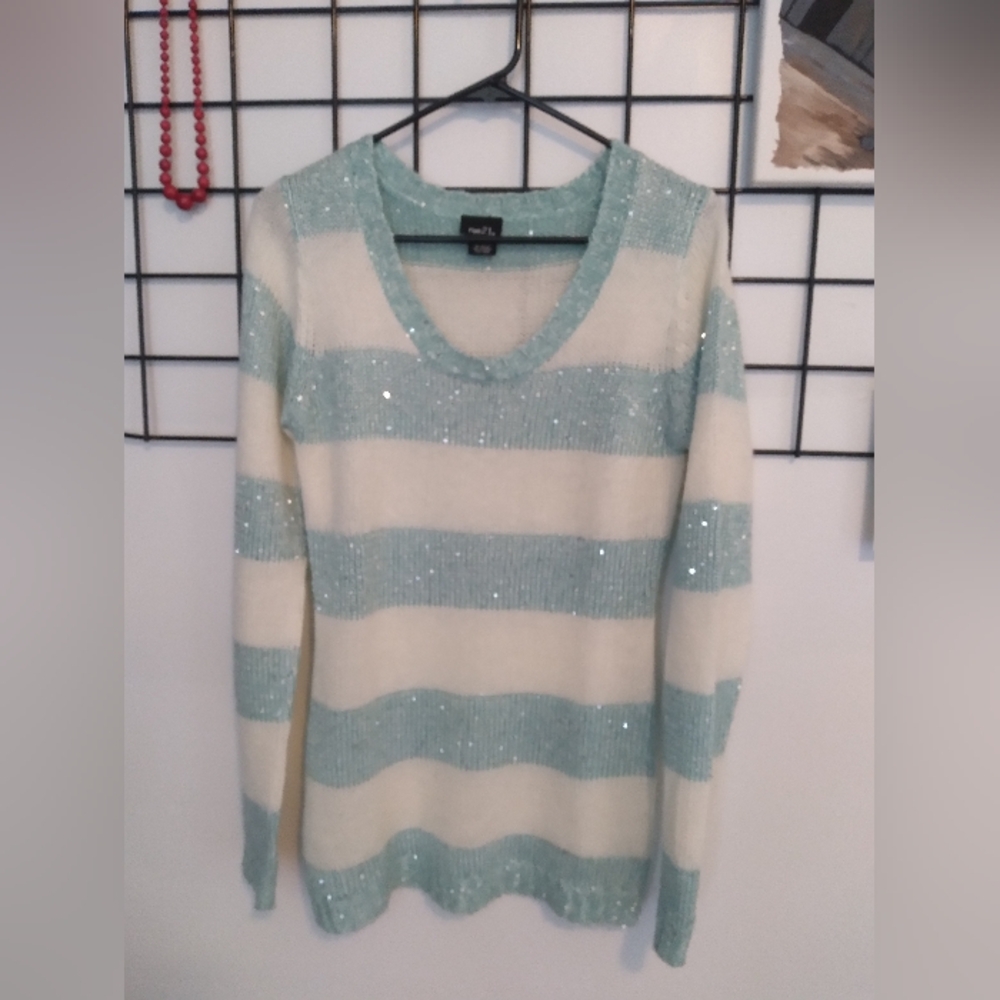 Blue Striped Sweater